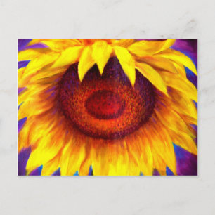Postal Arte de pintura con girasol - Múltiple
