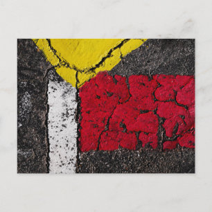 Postal Arte de Pintura de Caminos de Pavimento - Genial -