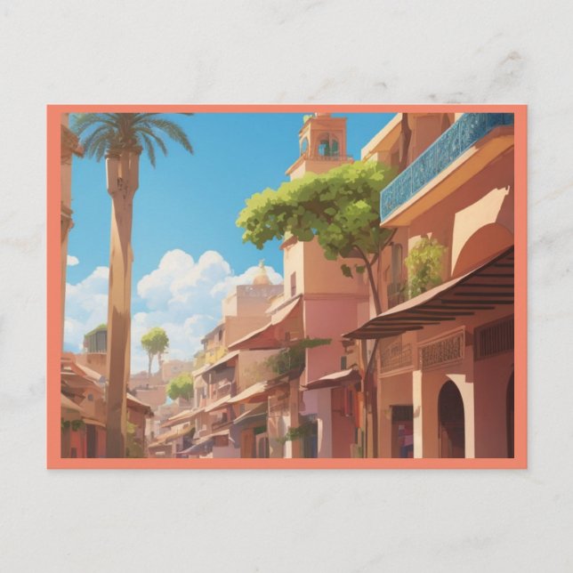 Postal arte de pintura de marrakech ai (Anverso)