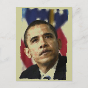 Postal Arte de píxeles (puntos), Barack Obama