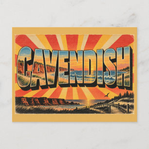 Postal Arte de Playa de Arena Cavendish PEI Acantilados R