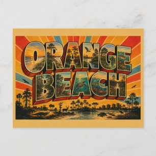 Postal Arte de playa de Orange Beach Alabama Costa del Go