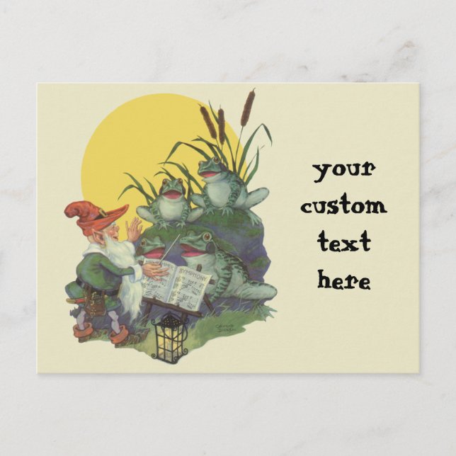 Postal Arte de portada de la revista de música de época,  (Anverso)