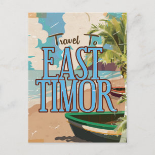 Postal Arte de póster de viaje vintage de Timor Oriental.
