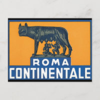 Arte de Poster de viajes romaní continental_vintag