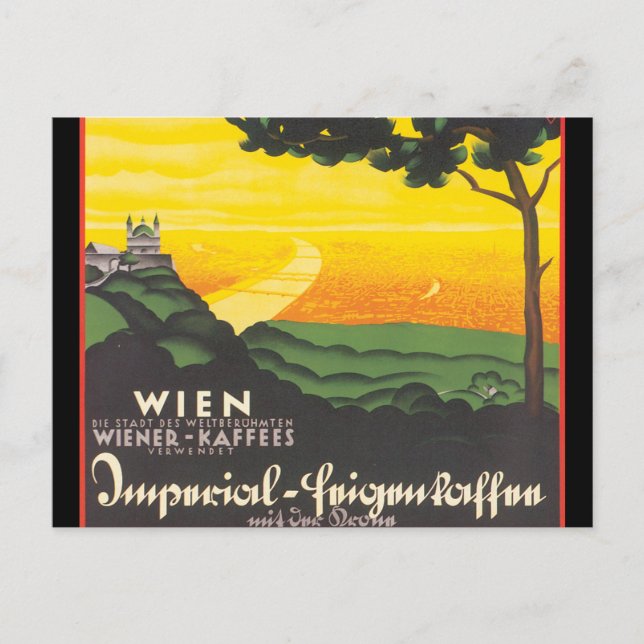 Postal Arte de Poster de Viajes Wien_Vintage (Anverso)