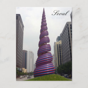 Postal arte de primavera en seúl