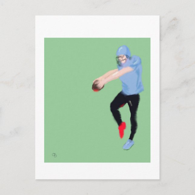 Postal Arte De Puntero De Fútbol (Anverso)