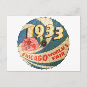 Postal Arte de recuerdo de la feria de Chicago de 1933
