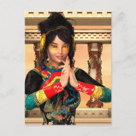 Postal Arte de retrato de fantasía de emperatriz china