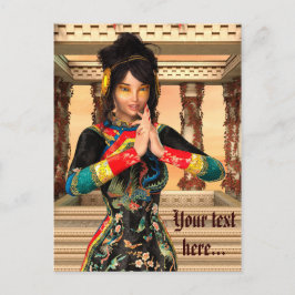Postal Arte de retrato de fantasía de emperatriz china