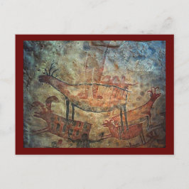 Postal Arte de rock de pintura en cuevas