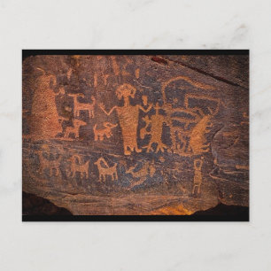 Postal Arte de rock prehistórico nativo