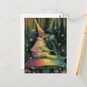 Postal Arte de Romance de Cuento de Hadas de Bosque Capri