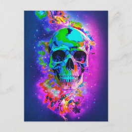 Postal Arte de salpicadura de nebulosa de color