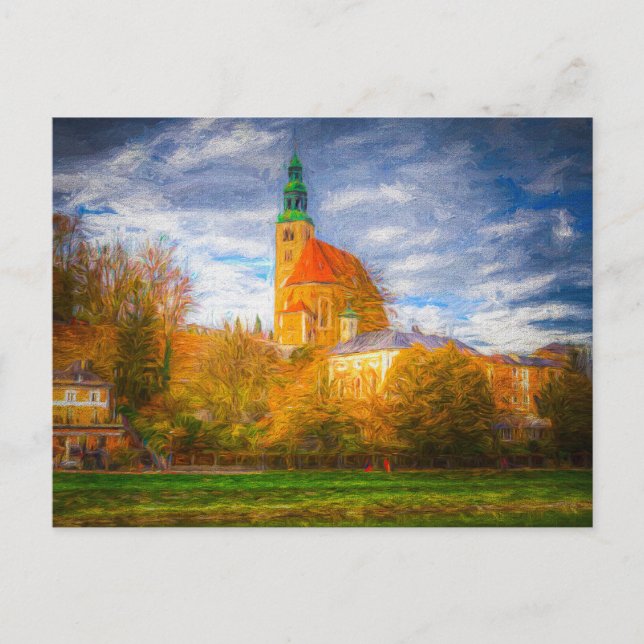 Postal Arte De Salzburgo Austria (Anverso)