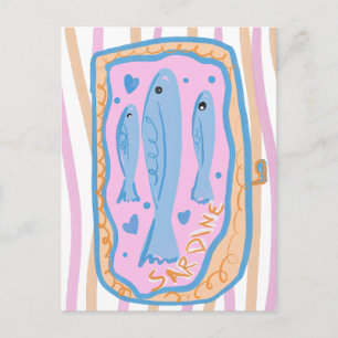 Postal Arte de sardinas lindas