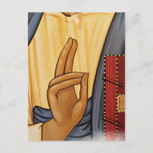 Postal Arte de Señal de Mano Religiosa