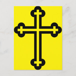 Postal Arte de símbolo cristiano moderno minimalista de c