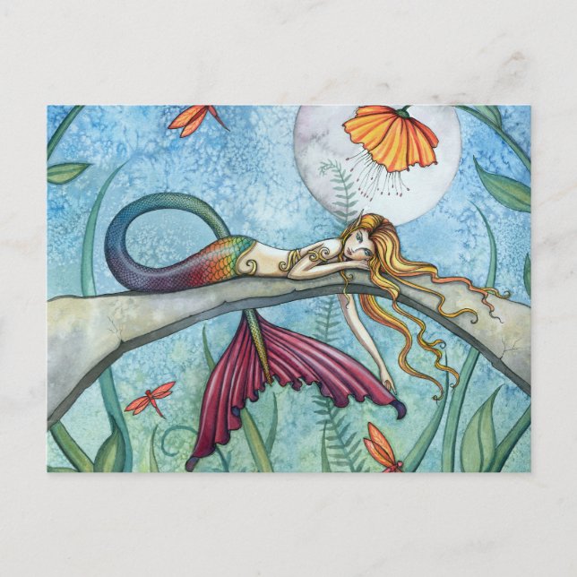 Postal Arte de Sirena junto al Estanque (Anverso)