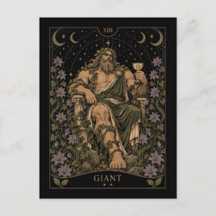 Postal Arte de Tarot Gigante y Estrellado
