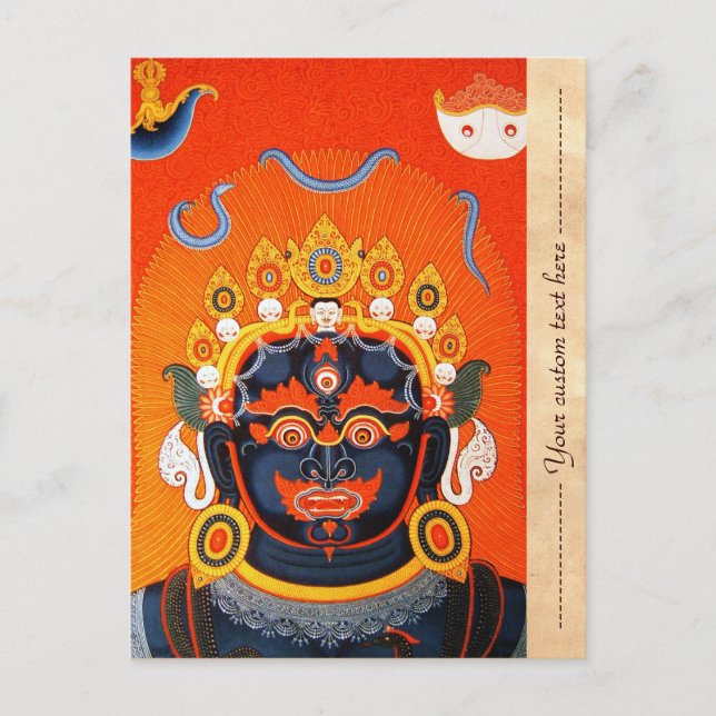 Postal arte de tatuajes de dios del tibetano oriental de  (Anverso)