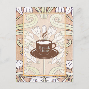 Postal Arte de taza de café