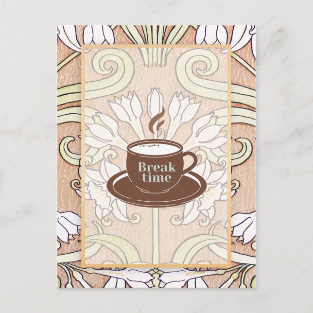 Postal Arte de taza de café (Anverso)