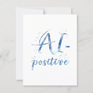 Postal Arte de texto positivo para IA
