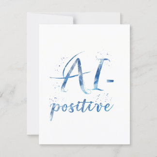 Postal Arte de texto positivo para IA