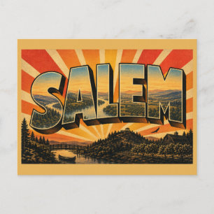 Postal Arte de tierras agrícolas del valle del río Salem 