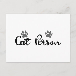 Postal Arte de tipografía de persona gato