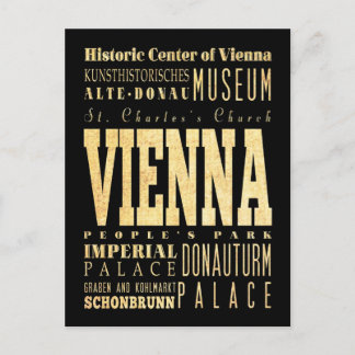 Postal Arte de tipografía de Viena