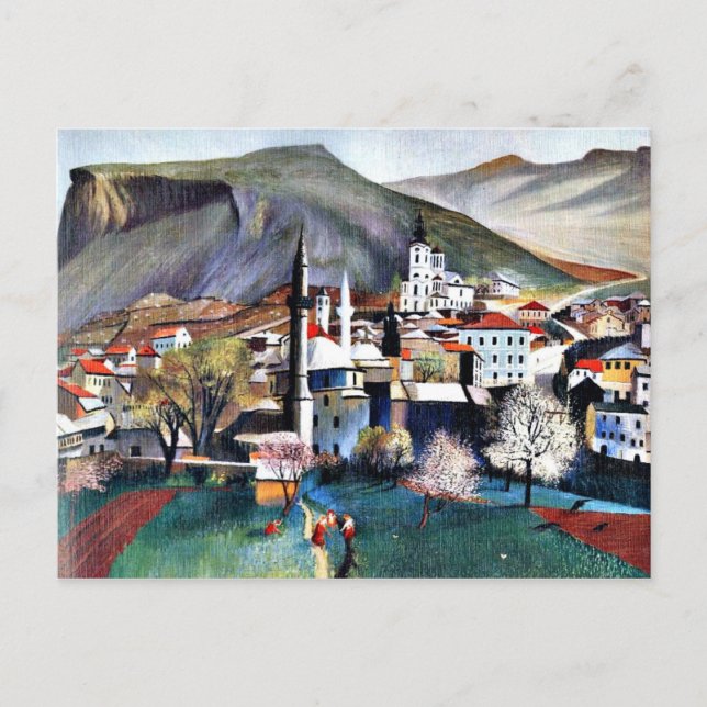 Postal Arte de Tivadar Kosztka Csontvary: Primavera en Mo (Anverso)