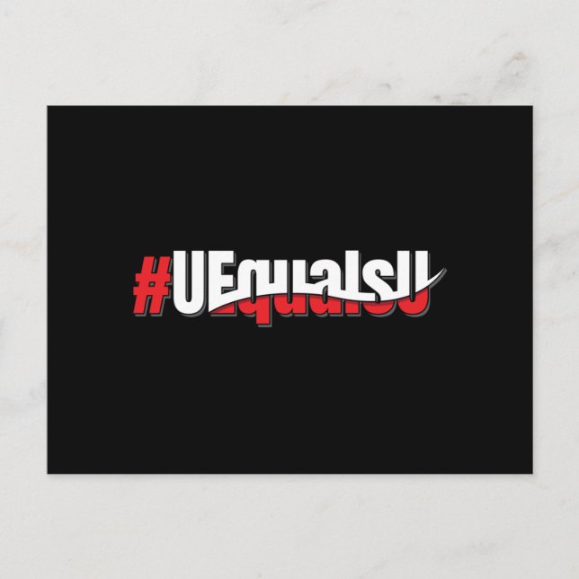 Postal Arte de UEqualsU VIH Indetectable Intransmisible (Anverso)