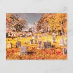 Postal Arte De Un Cementerio Hollow Sueño