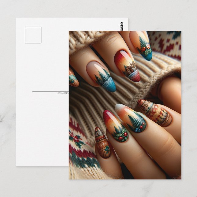 Postal Arte de uñas, posttravesía (Anverso / Reverso)