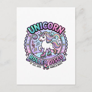 Postal Arte de Unicorn Roller Disco POD Listo para Market