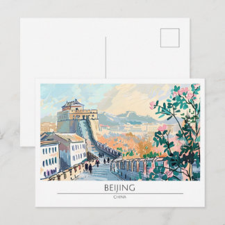 Postal Arte de Viaje Antiguo Beijing China
