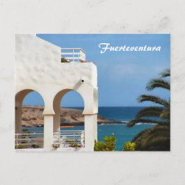 Postal Arte de viaje costero de Fuerteventura