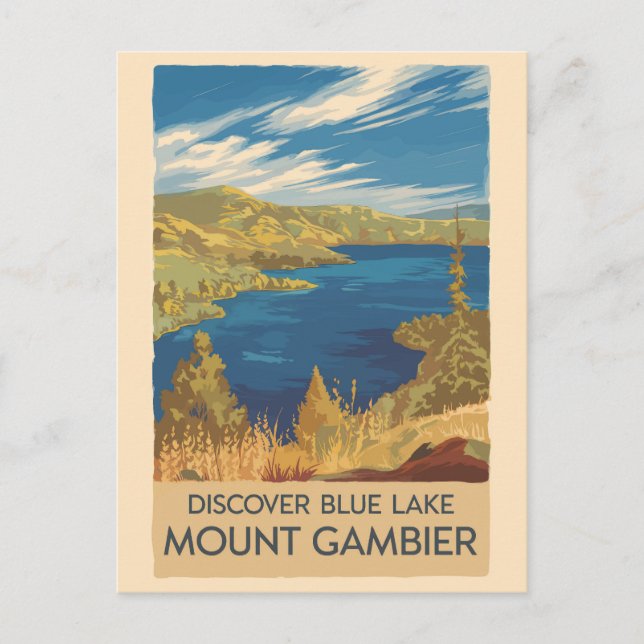 Postal Arte de viaje del Ilustracion de Australia Mount G (Anverso)
