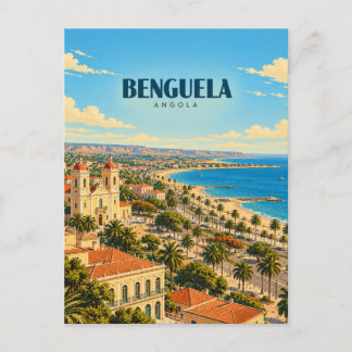 Postal Arte de viaje vintage de Benguela Angola