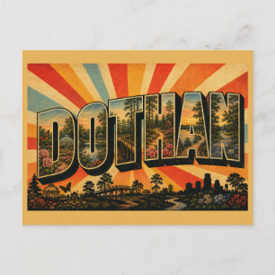Postal Arte de viaje vintage de Dothan AL