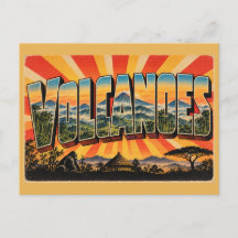Arte de viaje vintage de Trekking de Gorilas en Vo