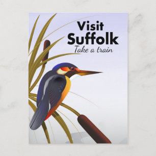 Postal Arte de viaje vintage Suffolk Inglaterra