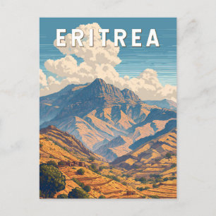 Postal Arte de viajes de Ilustracion de Eritrea