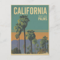 Arte de viajes retro de veinte y nueve palmas de C