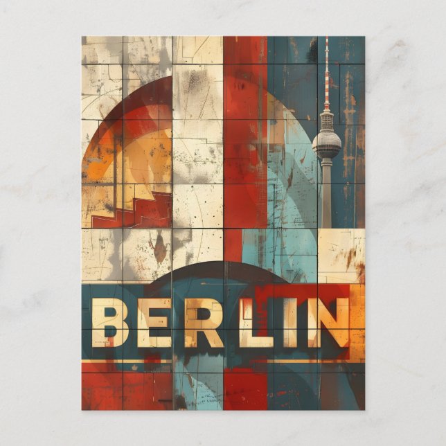 Postal Arte de Viajes y Viajes de Berlín (Anverso)