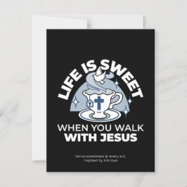 Postal Arte de vida fiel - Equipo con cruz y paloma