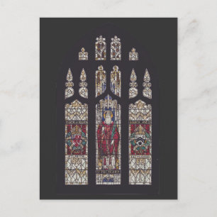 Postal Arte de vidrieras de la Catedral de San Policarpo